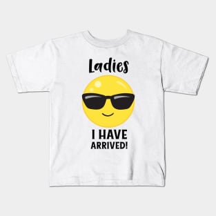 Smiling Face Wearing Sunglasses Kids T-Shirt